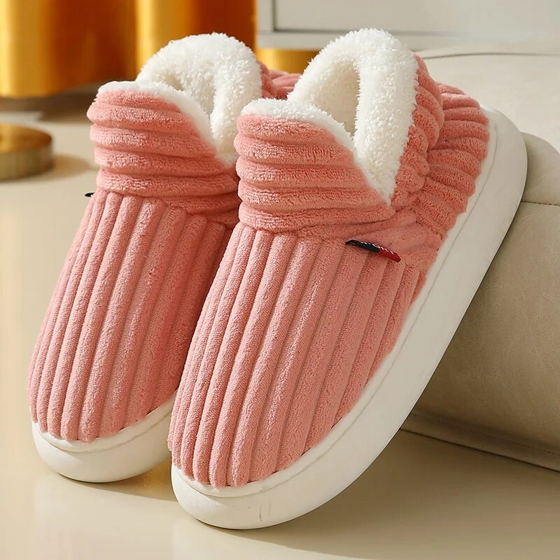 Dames Zachte Pantoffels met Fleece Voering Roze