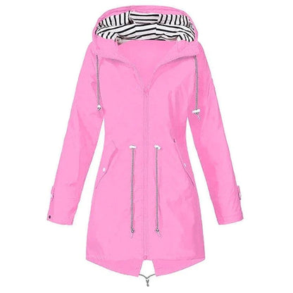 Dames Regenjas met Capuchon voor Buitenactiviteiten Roze