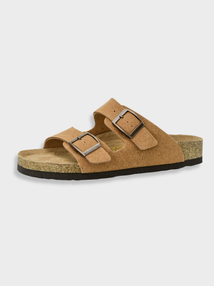 Dames Sandalen met Stevige Zool en Gespen Brons