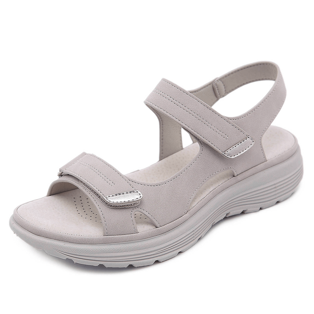 Dames Sandalen met Verstelbare Bandjes en Ergonomische Zool Grijs