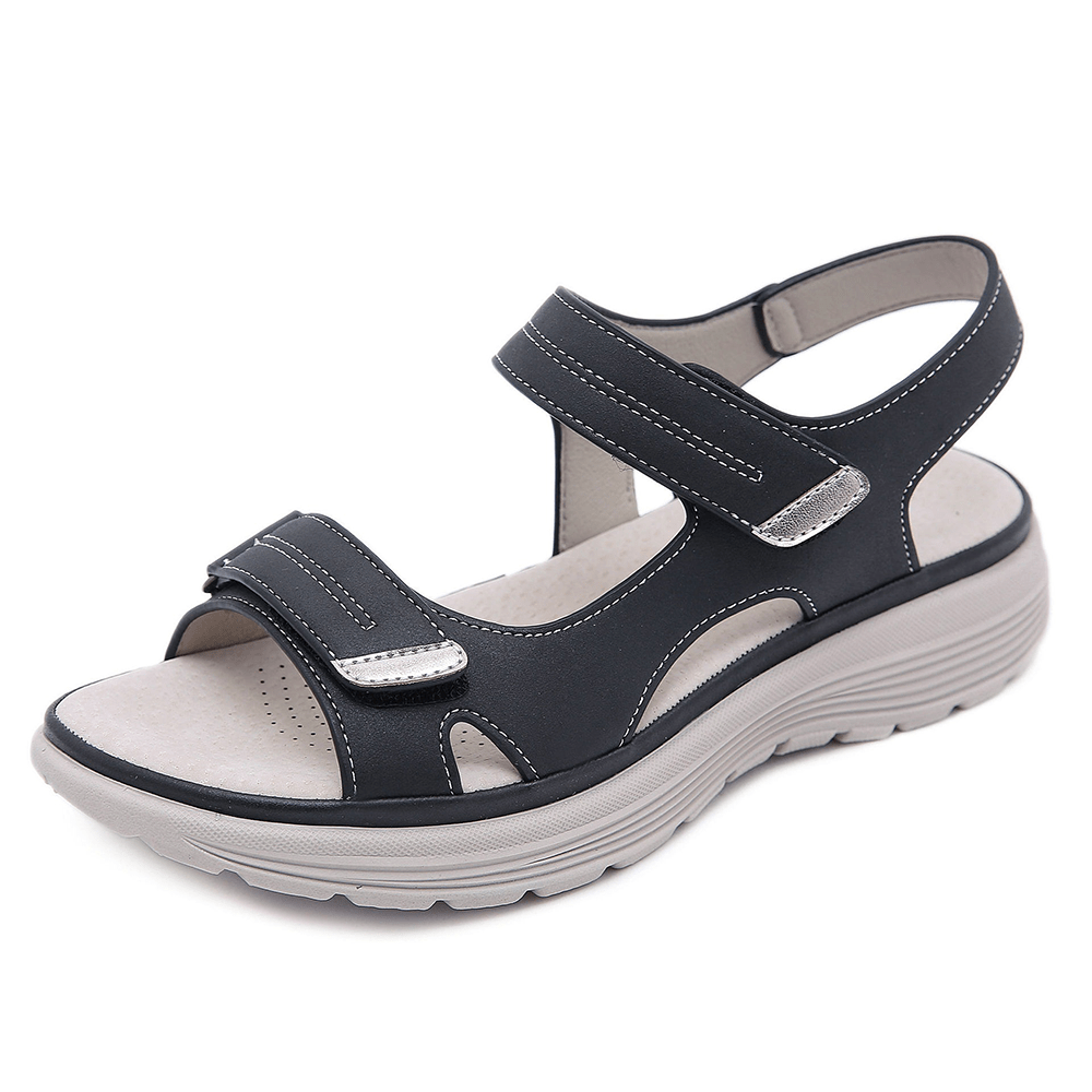 Dames Sandalen met Verstelbare Bandjes en Ergonomische Zool Zwart