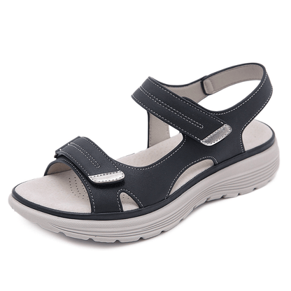 Dames Sandalen met Verstelbare Bandjes en Ergonomische Zool Zwart
