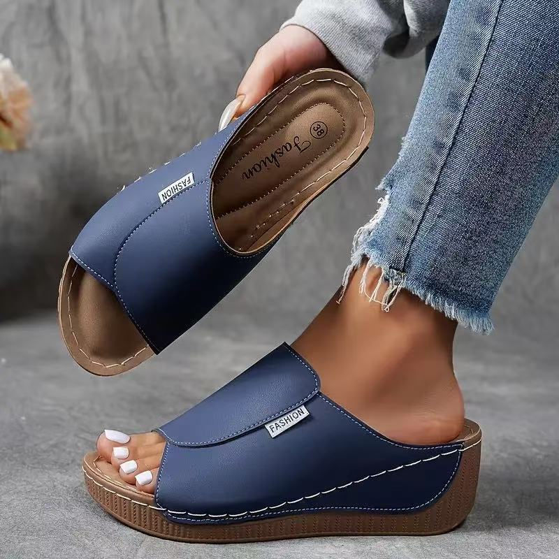 Dames Sandalen met Voetboogondersteuning en Verstelbare Bandjes Blauw
