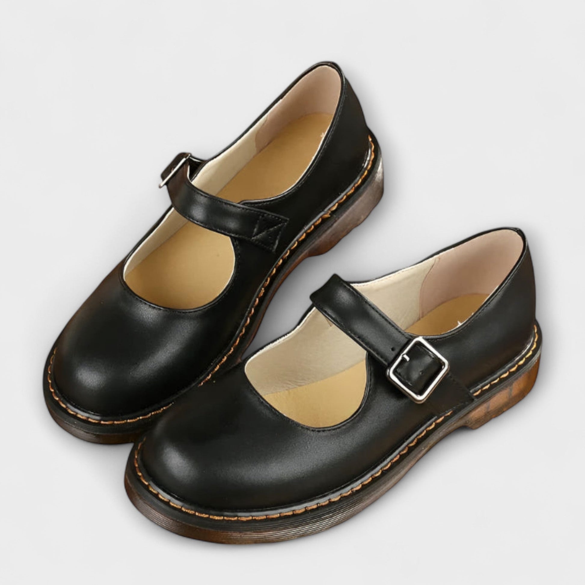 Dames Mary Jane Schoenen met Ronde Neus en Verstelbare Bandjes