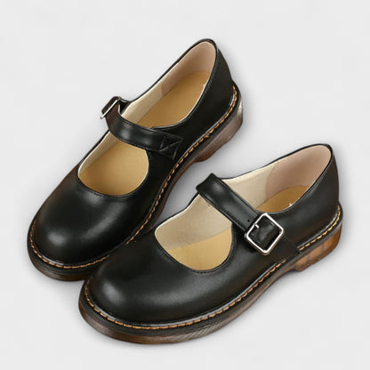 Dames Mary Jane Schoenen met Ronde Neus en Verstelbare Bandjes