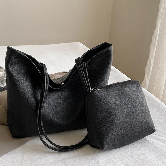 Dames Schoudertas Met Pouch Zwart