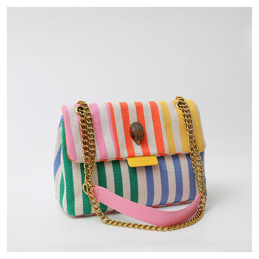 Dames Schoudertas Met Regenboogdesign En Gouden Ketting Default