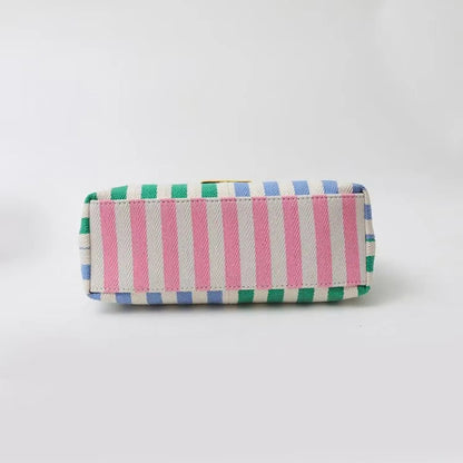 Dames Schoudertas Met Regenboogdesign En Gouden Ketting