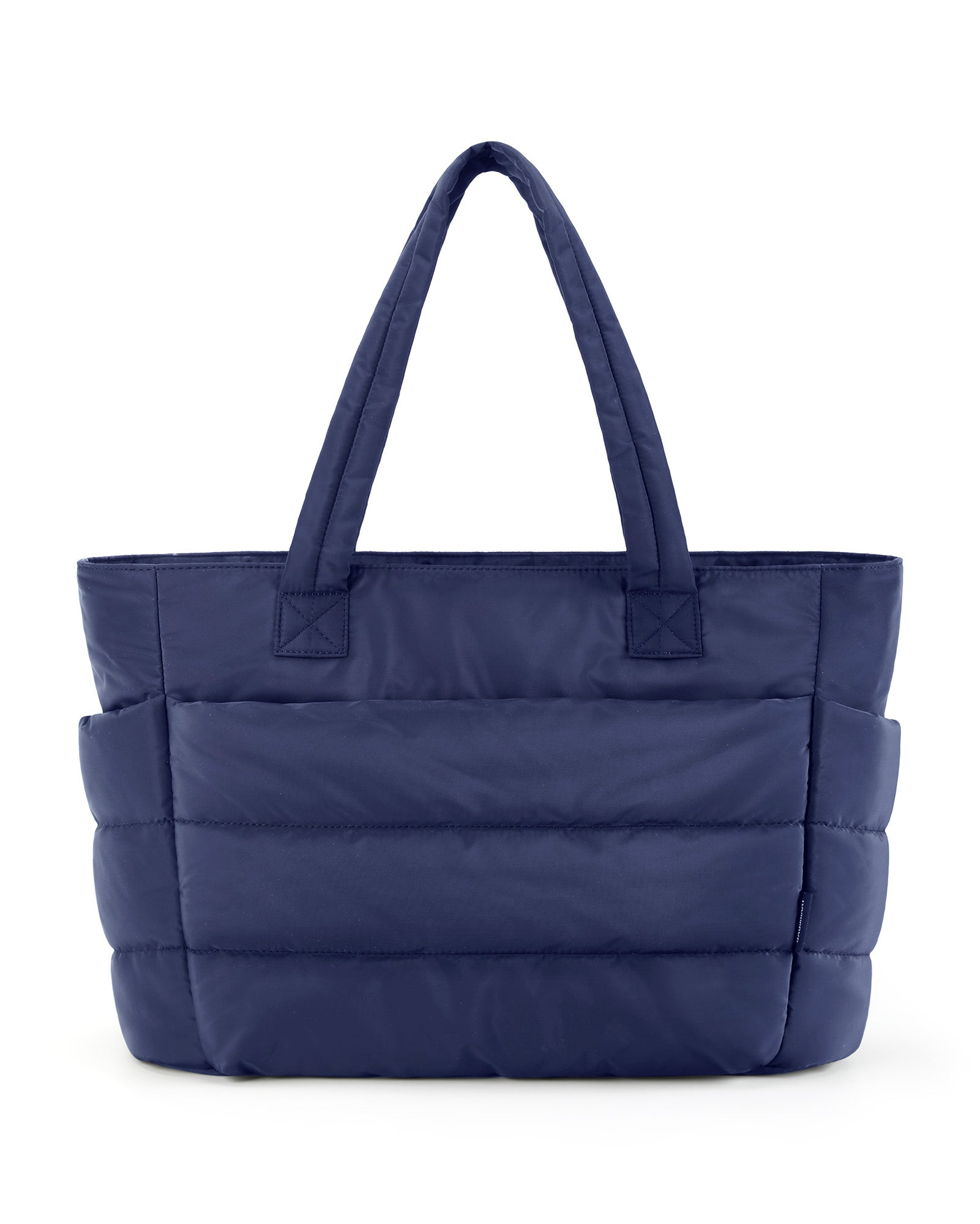 Dames Schoudertas met Puffer-Look Gewatteerd Blauw