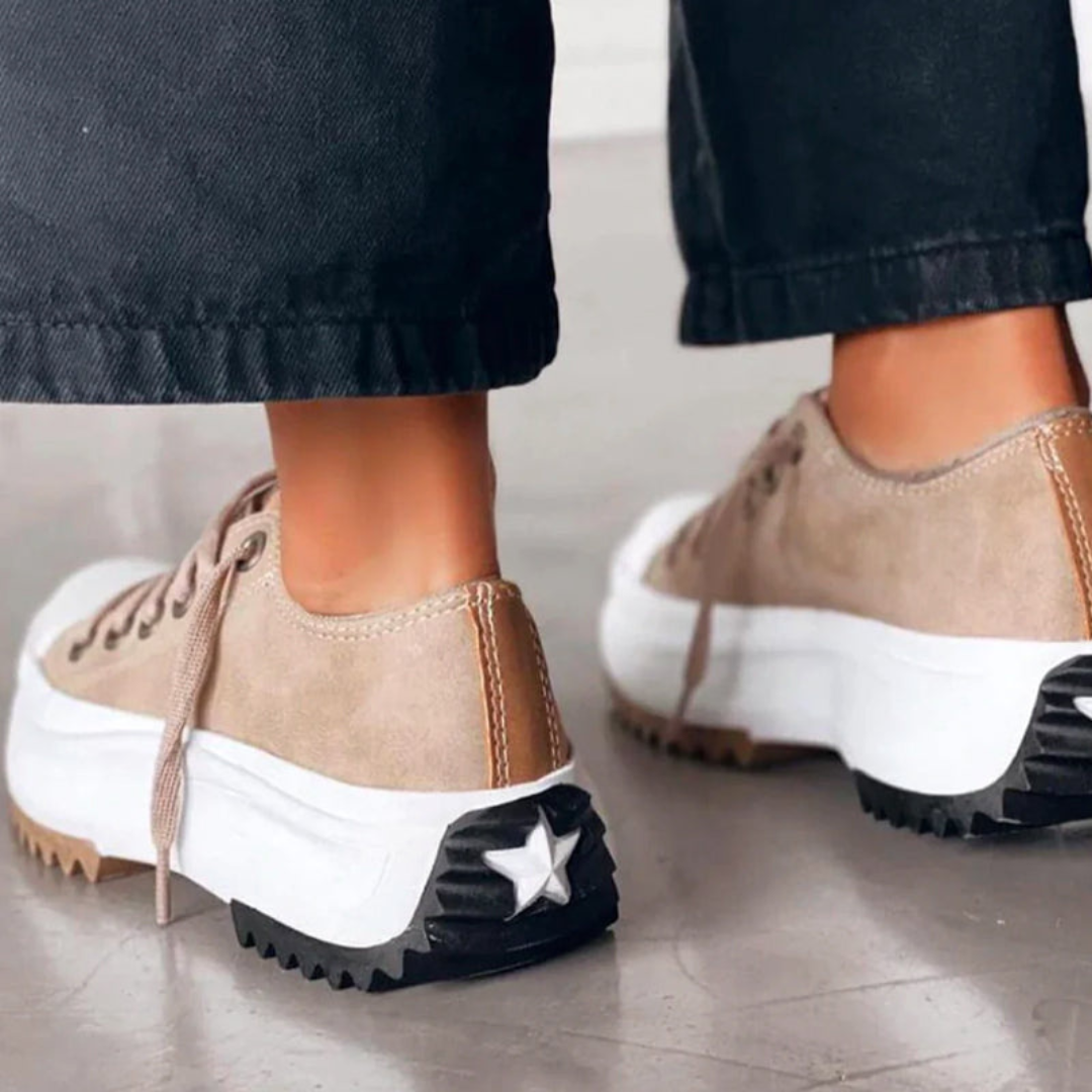 Dames Sneakers met Slip-On Ontwerp en Plateauzool