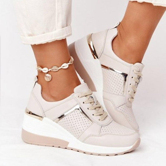 Dames Sneakers met Versterkte Zool Beige