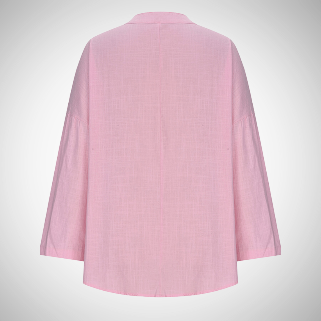 Dames Shirt Losse Pasvorm Lange Mouwen Katoen
