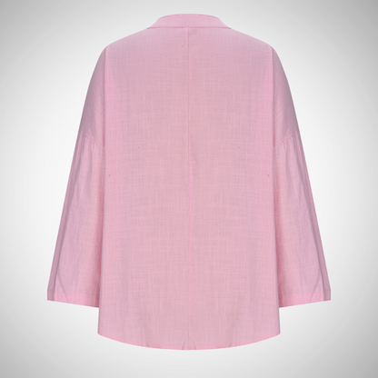 Dames Shirt Losse Pasvorm Lange Mouwen Katoen