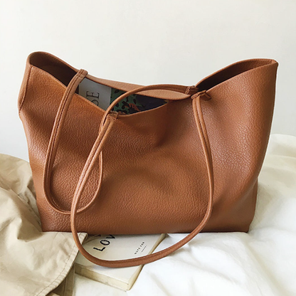 Dames Tote Handtas voor Werk en Weekend Bruin