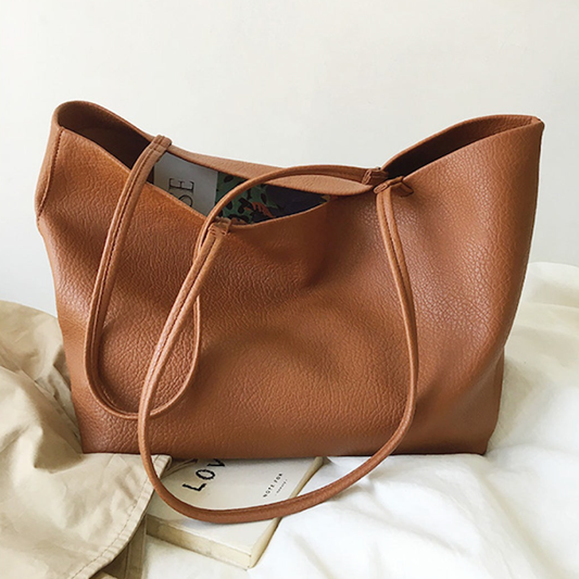 Dames Tote Handtas voor Werk en Weekend Bruin