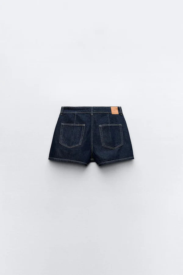 Dames Denim Co-ord Set met Top en Rokbroekje