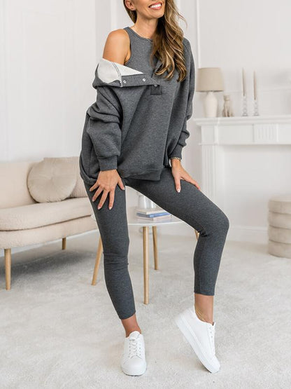 Dames Jogging Huispak Loungewear met Hoodie en Legging