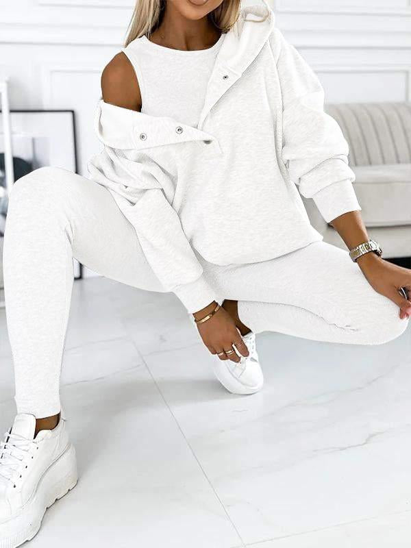 Dames Jogging Huispak Loungewear met Hoodie en Legging