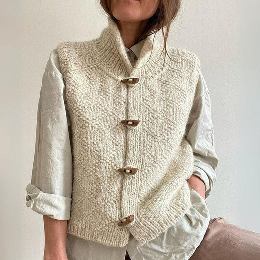 Dames Mouwloos Vest Beige Beige