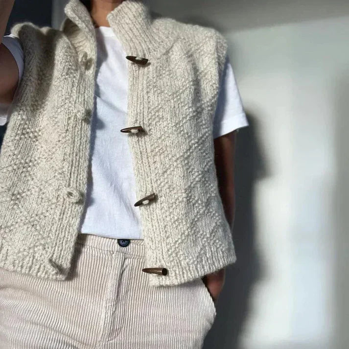 Dames Mouwloos Vest Beige