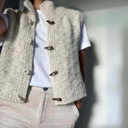 Dames Mouwloos Vest Beige