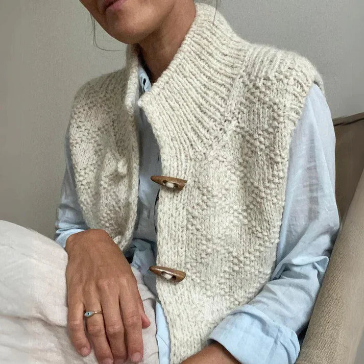 Dames Mouwloos Vest Beige