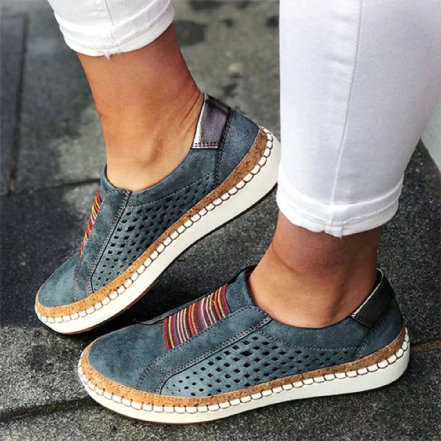 Dames Wandelschoenen met Ergonomische Ondersteuning Blauw