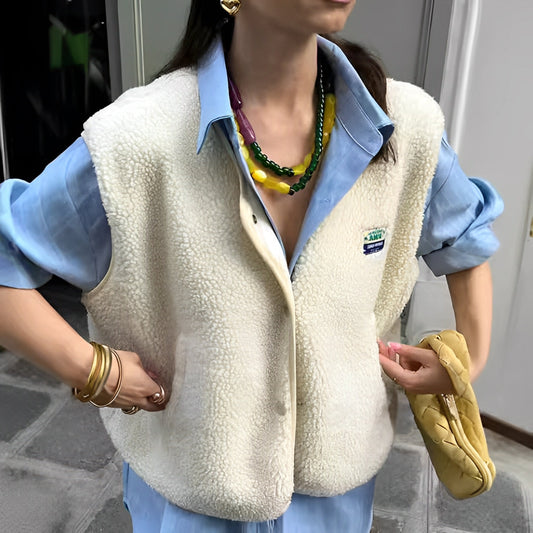 Dames Fleece Bodywarmer Beige
