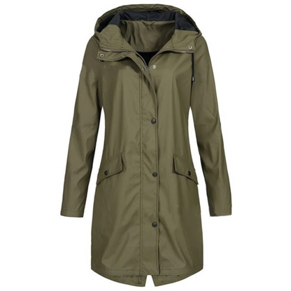 Dames Regenjas met Capuchon en Zakken