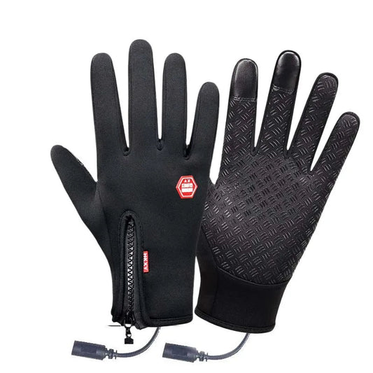 Unisex Verwarmde Winterhandschoenen met Touchfunctie Zwart