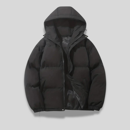 Dames Puffer Winterjas met Capuchon Zwart