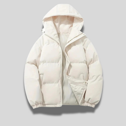Dames Puffer Winterjas met Capuchon Wit
