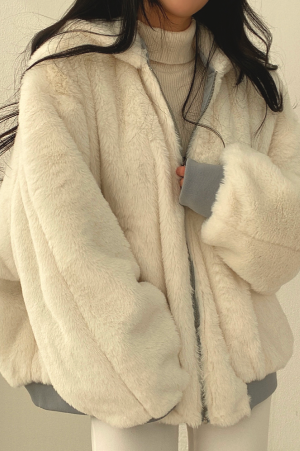 Dames Oversized Fleece Winterjas