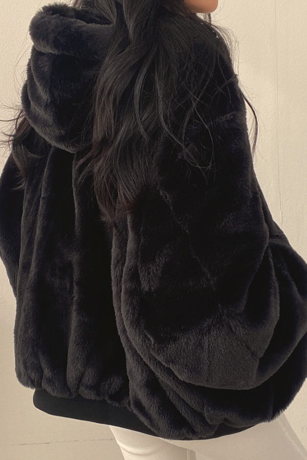 Dames Oversized Fleece Winterjas