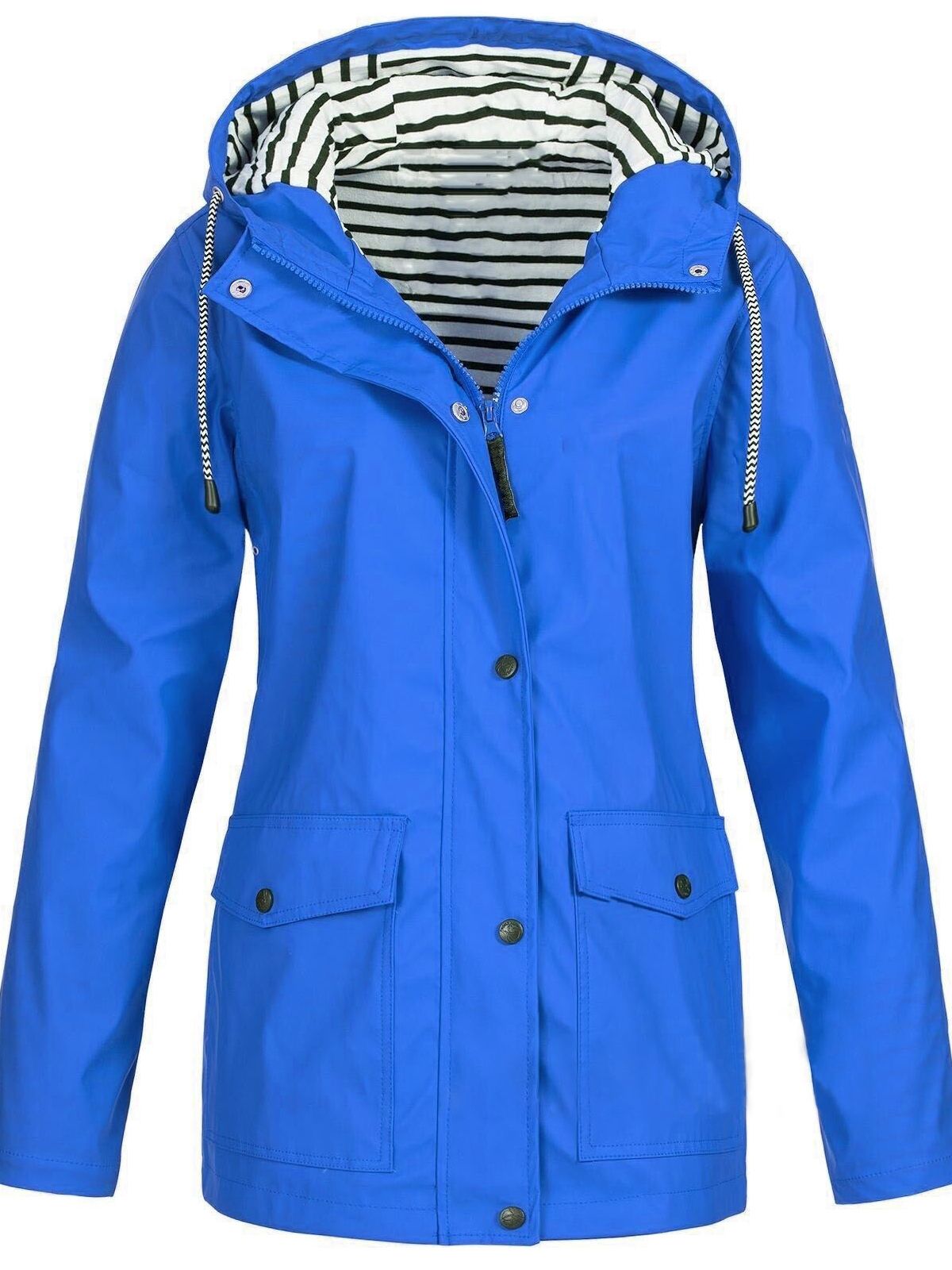 Dames Winterjas met Waterdichte en Winddichte Bescherming voor Buitenactiviteiten Blauw