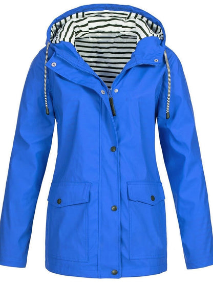 Dames Winterjas met Waterdichte en Winddichte Bescherming voor Buitenactiviteiten Blauw