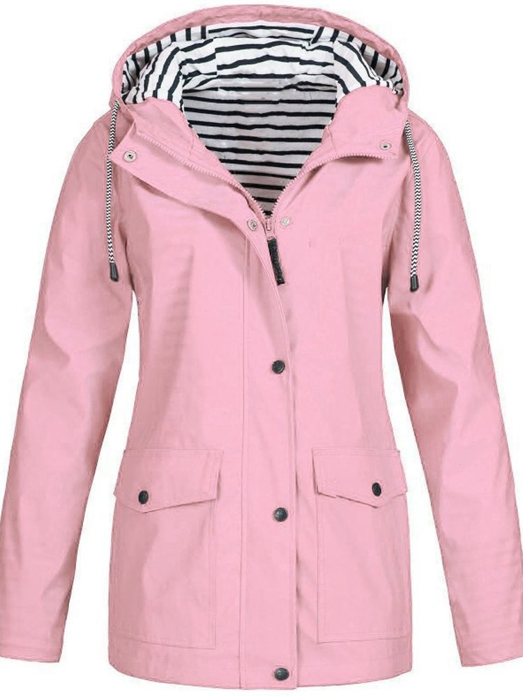 Dames Winterjas met Waterdichte en Winddichte Bescherming voor Buitenactiviteiten Roze