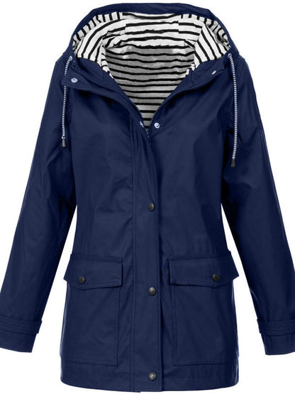 Dames Winterjas met Waterdichte en Winddichte Bescherming voor Buitenactiviteiten Donkerblauw