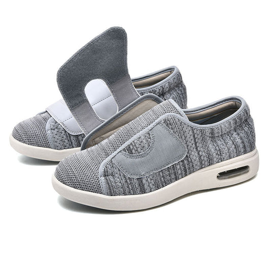 Dames Comfortschoenen met Verstelbare Klittenband Grijs