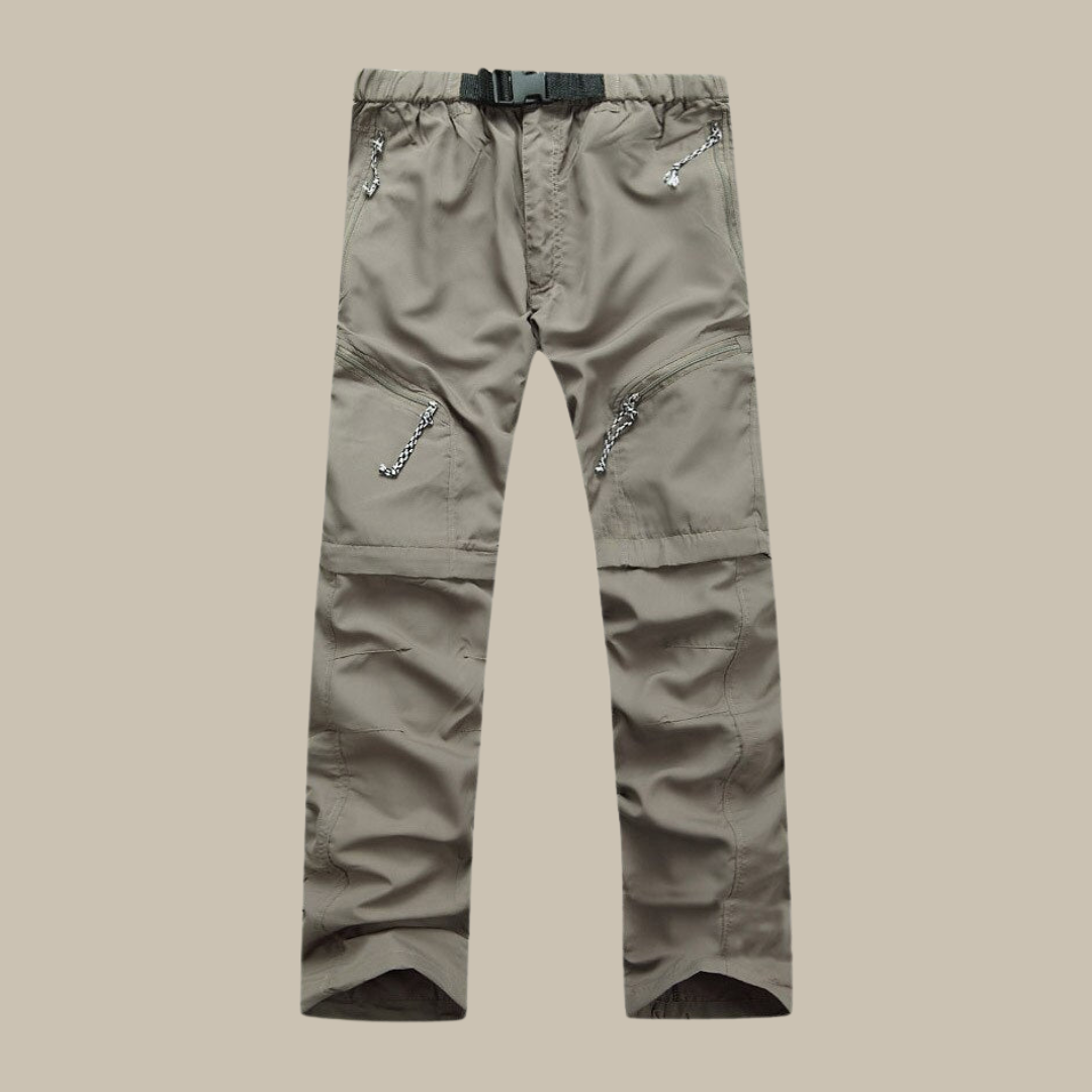 Heren Afritsbroek Converteerbaar met Elastische Taille en Ritsen boven de Knie