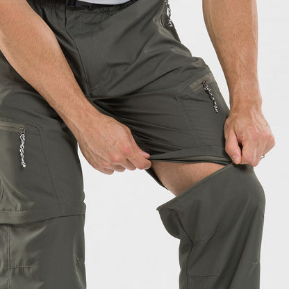 Heren Afritsbroek Converteerbaar met Elastische Taille en Ritsen boven de Knie