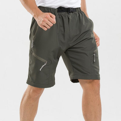 Heren Afritsbroek Converteerbaar met Elastische Taille en Ritsen boven de Knie