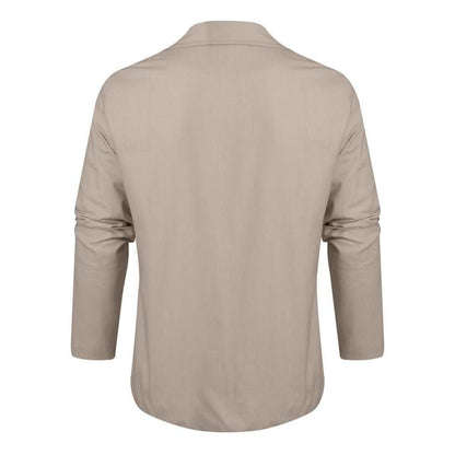Heren Casual Overhemd met Lage Omgeslagen Hals