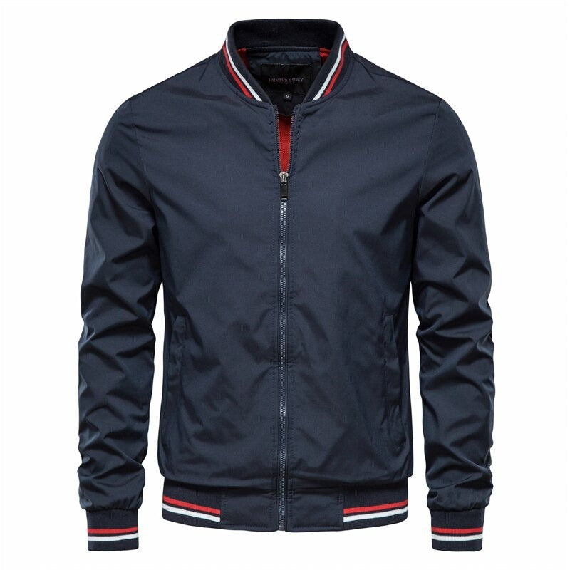 Heren Bomberjack met Rits - Harrington Jas Marineblauw