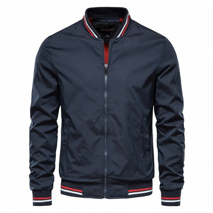 Heren Bomberjack met Rits - Harrington Jas Marineblauw