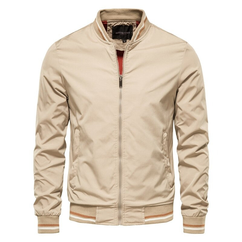 Heren Bomberjack met Rits - Harrington Jas Beige