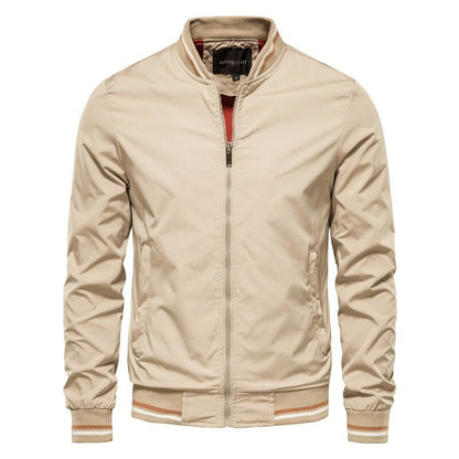 Heren Bomberjack met Rits - Harrington Jas Beige