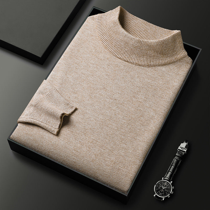 Heren Coltrui met Halfhoge Hals Beige
