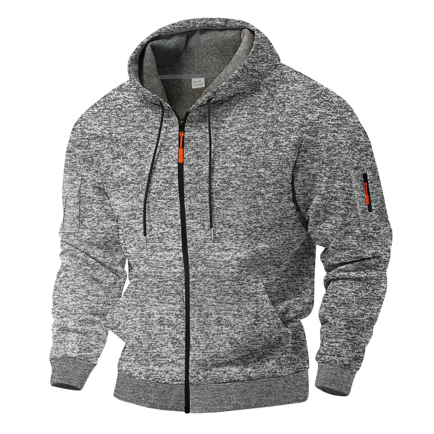 Heren Fleece Vest met Capuchon en Rits voor Outdoor en Casual Gebruik