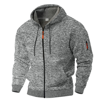 Heren Fleece Vest met Capuchon en Rits voor Outdoor en Casual Gebruik